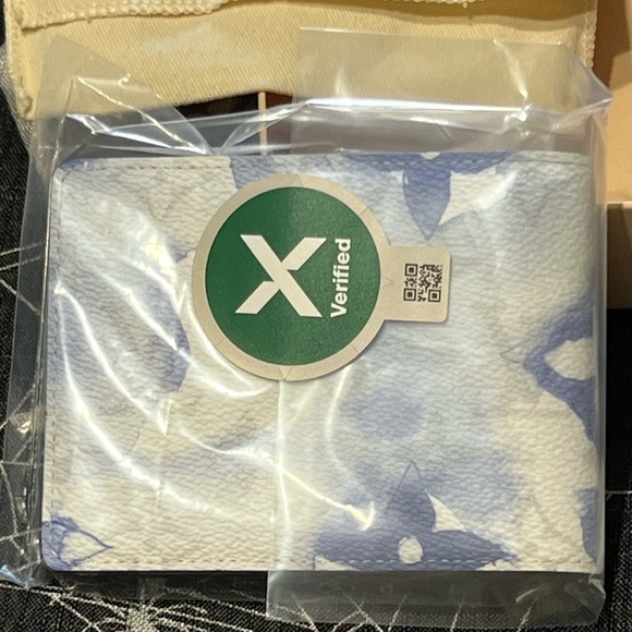 NWT 2021 Louis Vuitton x Virgil Abloh Watercolor Monogram Multiple Wallet RARE - Picture 4 of 7